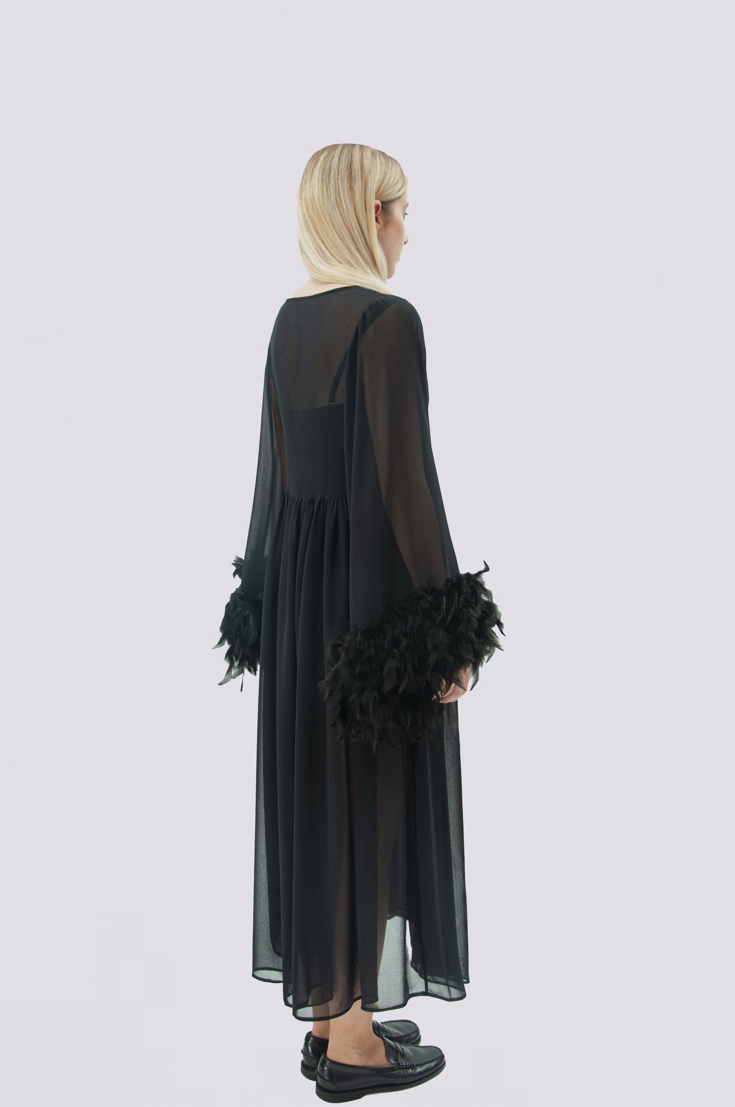 Abito midi in chiffon