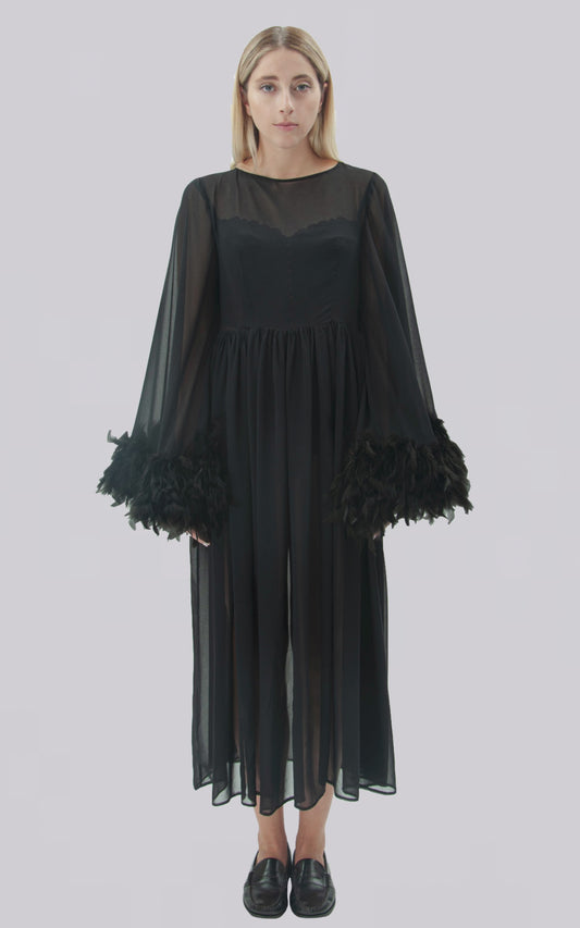 Abito midi in chiffon